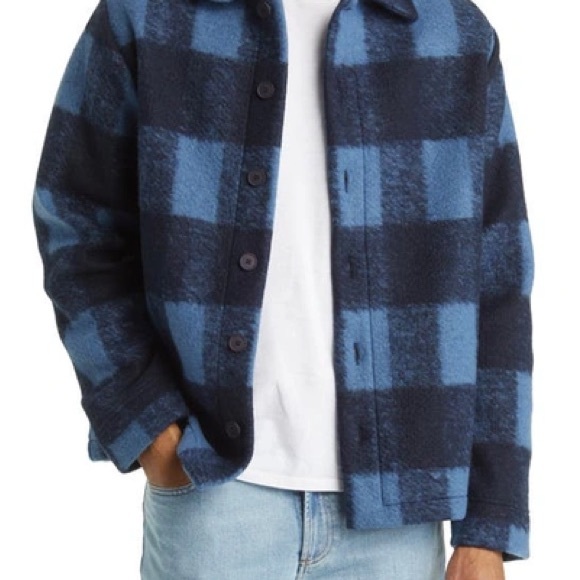 A.P.C. Navy and Black Wool Coat - Picture 4 of 4